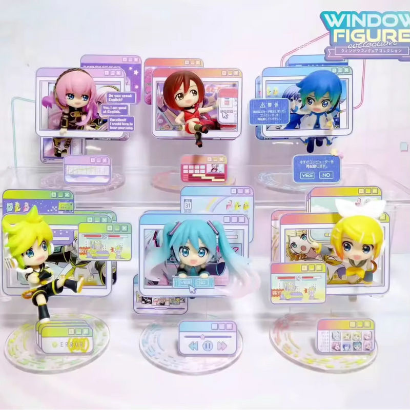 Bandai Anime Figuren Set Hatsune Miku KAITO Rin Len Luka Miniatur Modell aus Kunststoff mehrfarbig - Bild 2