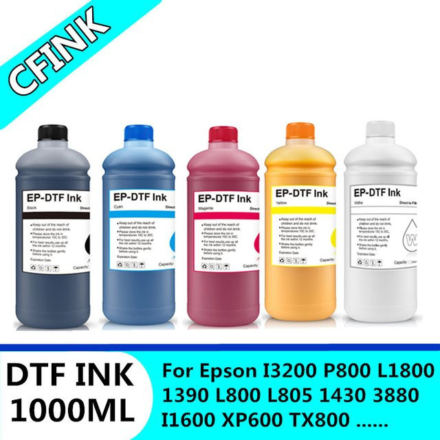 DTF-Tinte für Epson L800 L805 DX5 DX7 XP600 I3200 I4720 I5113 zum DTF-Filmdruck, 1000 ml - Bild 1