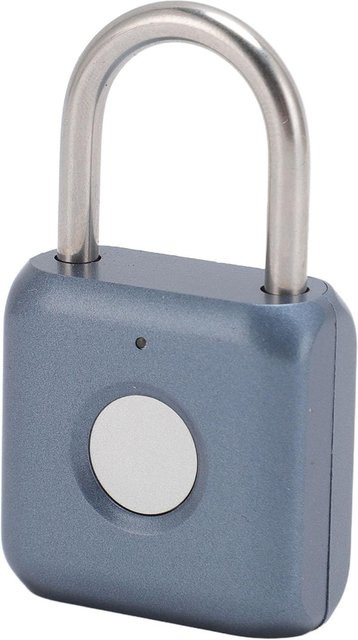 OutsideWorld Smartes Fingerabdruck-Vorhängeschloss Grau, Biometrisches USB-wiederaufladbares und wasserdichtes Schlüsselloses Vorhängeschloss für Fitnessstudio und Sport - Bild 1