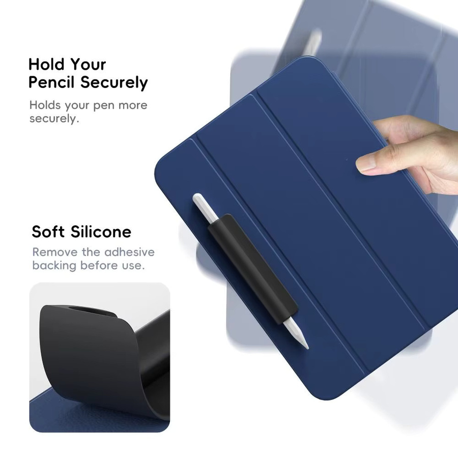 Selbstklebender Silikon-Bleistifthalter als Anti-Verlust-Halterung für Tablet-Stylus und Federmäppchen in einfarbigem Design - Bild 6