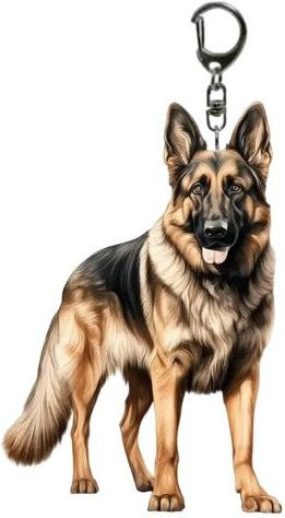 Eclat Schlüsselanhänger Acryl, Hundeform, Beige, Unisex - Bild 1