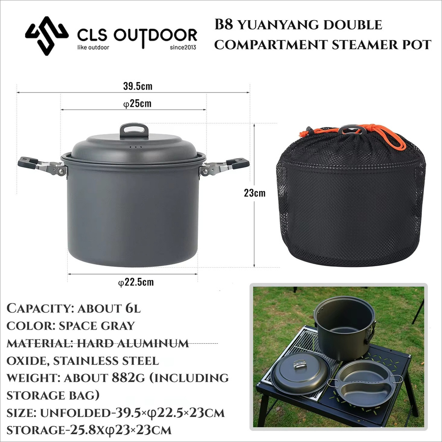 MOUNTAINHIKER CLS Multifunktionaler Tragbarer Dampfgarer mit 6L Fassungsvermögen für Outdoor und Camping - Bild 5
