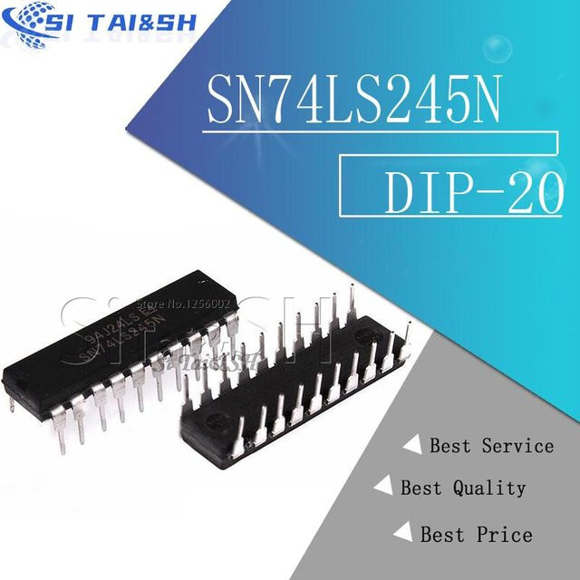 10er Set SN74LS245N DIP20 Transceiver IC von Si Tai&SH in Schwarz - Bild 1