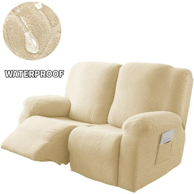 Yiran Furniture Sofaüberzug für 2-Sitzer Sitzsäcke, wasserabweisend und waschbar, Beige - Bild 1