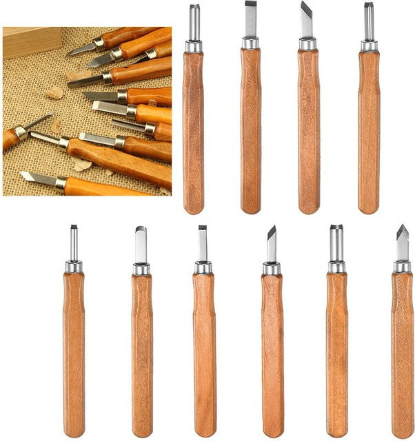 NIUXIANG Holzschnitzmeißel-Set aus Kohlenstoffstahl für Tischler und Anfänger - Bild 1