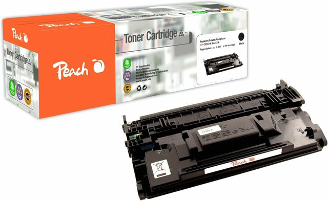 Peach HP 287A Toner Schwarz (wiederaufbereitet) für HP LaserJet Enterprise Flow MFP M 527 c und HP LaserJet Enterprise M 506 dh - Bild 1