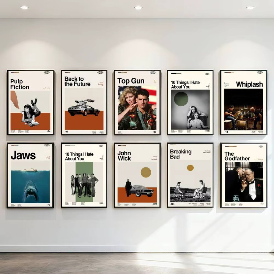 Kayou Film- und Fernsehserien-Poster Pulp Fiction The Godfather als Kunstdruck im Anime-Stil, mehrfarbig, Papierposter - Bild 2