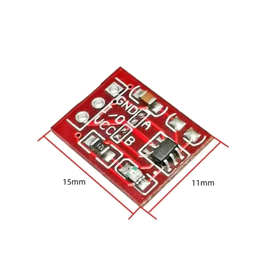 TTP223 Touch-Sensor Modul mit Selbstverriegelung in Rot, 10er Packung - Bild 2