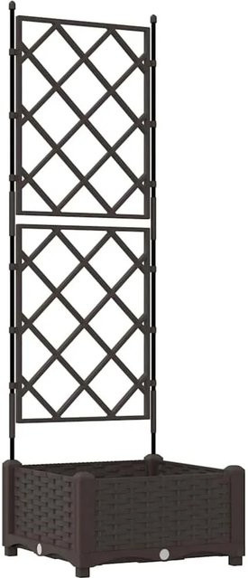 vidaXL Garten-Pflanzgefäß aus Stahl in Braun, B/T/H: 40 x 40 x 125,5 cm - Bild 1