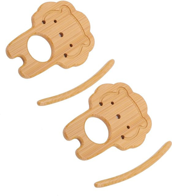GoolRC Holzbrosche Pins, Tiermuster, beige, Unisex - Bild 1