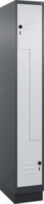 C+P Z-Spind Classic PLUS mit Sockel, 2 Fächer, Anthrazit/Grau/Schwarz, H x B x T: 195 x 30 x 50 cm - Bild 1