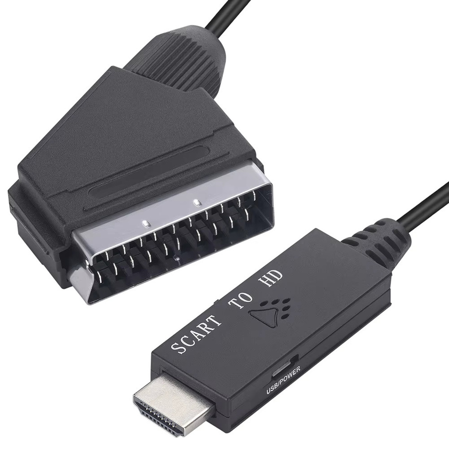 ALLOYSEED Scart zu HDMI Konverter Adapter mit 1080P Video und Audio Unterstützung, Schwarz, Länge: 1 m - Bild 2
