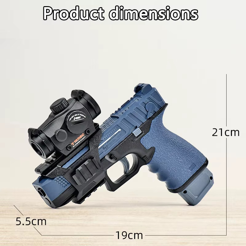 SALT POWER GUN, Manuelle Softbullet-Pistole mit Zielfernrohr, Blau & Schwarz - Bild 3