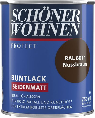Schöner Wohnen Buntlack Holz Nussbraun Seidenmatt 0,75 l - Bild 1