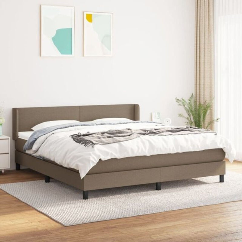 Vidaxl Boxspringbett mit Matratze aus Stoff in Taupe Meliert B/T/H: 160 x 200 cm - Bild 1