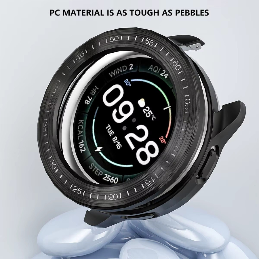 CHIICSMART Schutzhülle für Xiaomi Mi Watch S3, PC, Schwarz - Bild 3