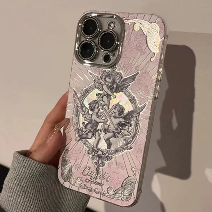 Handyhülle im Mittelalter Retro Cupid Angel Design mit Federstruktur für Huawei Honor 200 X6a X8b X7a X9a X7b X8a X9 X8 X7 Plus 5G - Bild 2
