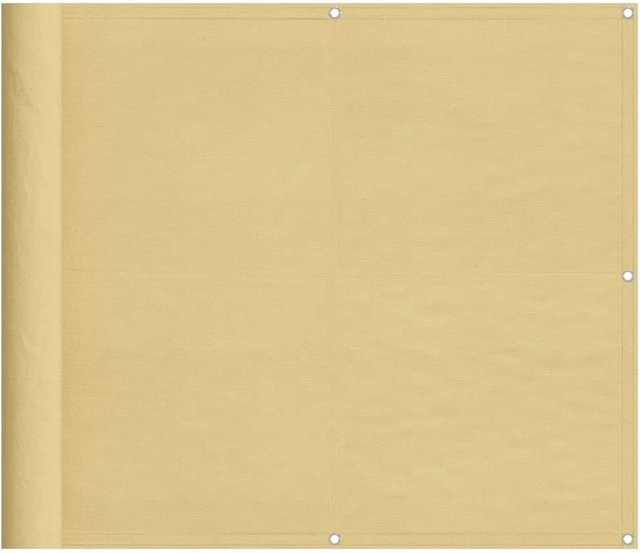 vidaXL Balkon-Sichtschutz Sandfarben aus Polyester-Oxford mit PU-Beschichtung, Breite: 90 cm, Höhe: 600 cm - Bild 1