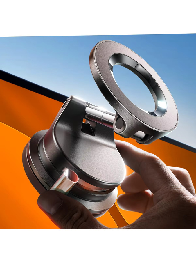 Gyso Magnetische Vakuum-Handyhalterung in Schwarz mit 360 Grad Verstellbarkeit und starkem Saugnapf für dein Auto - Bild 7