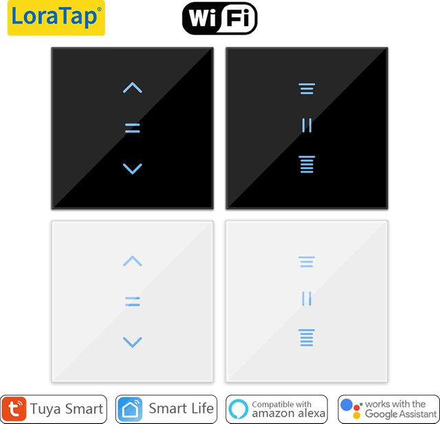LoraTap Smart Life WiFi Rohrmotor für Jalousien und Vorhänge mit Fernbedienung, Sprachsteuerung via Google Assistant und Alexa, Schwarz - Bild 1