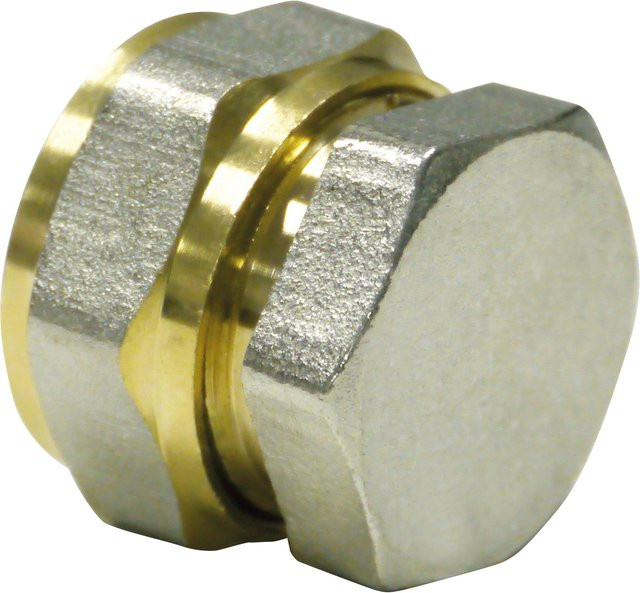 PIPETEC Schraubfitting Stopfen aus Messing in Gold - Bild 1