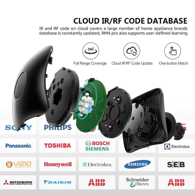 Broadlink RM4 Pro Universal Smart Fernbedienung für IR und RF, WiFi Smart Home Automation, Schwarz, kompatibel mit Alexa und Google Home - Bild 6