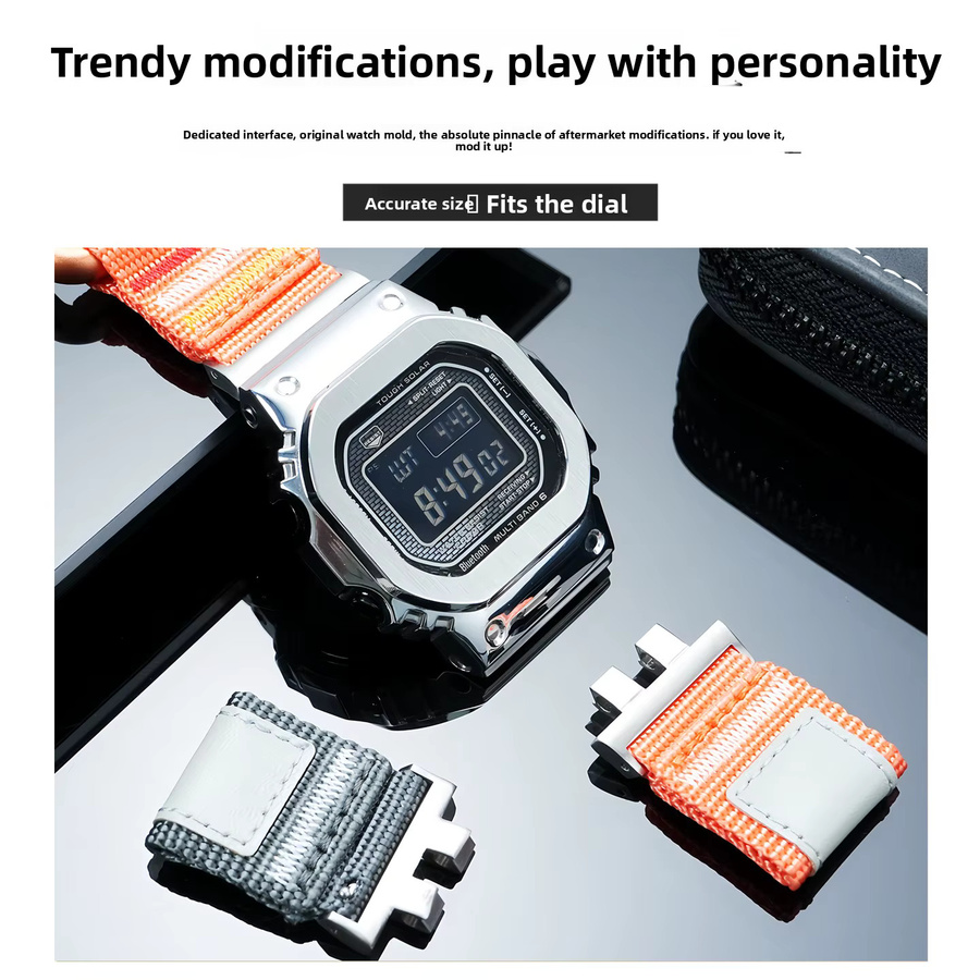 Casio Uhrenarmband Nylon, Aluminiumlegierung, Silber, Herren - Bild 4
