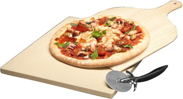 Aeg Pizzastein aus Cordierit, beige, rechteckig, unbeschichtet - Bild 1