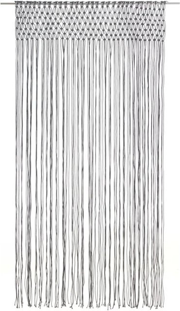 vidaXL Makramee Vorhang Anthrazit aus Baumwolle und Polyester B/H: 140 x 240 cm - Bild 1