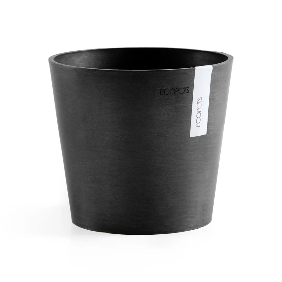 Ecopots Pflanztopf Amsterdam Mini Dunkelgrau im skandinavischen Design, Durchmesser: 17 cm - Bild 2