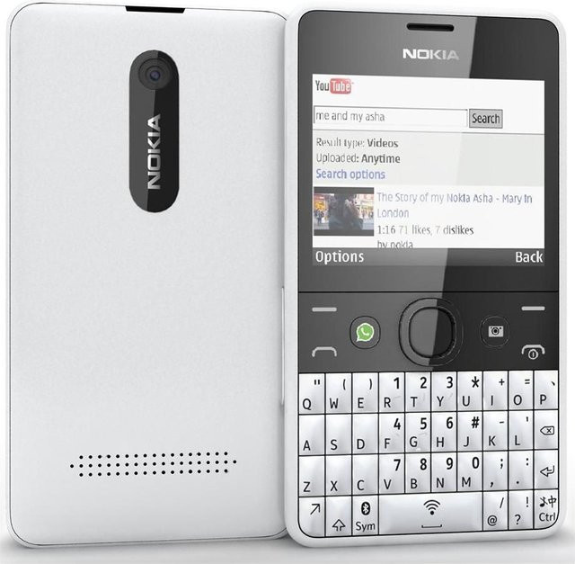 Refurbished Nokia Asha 210 Mobiltelefon in Weiß mit Dual SIM und 2,4 Zoll Display - Bild 1