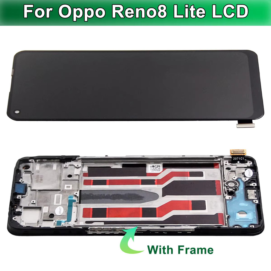 AMOLED LCD Display Touchscreen Digitizer Montage für OPPO Reno8 Lite CPH2343 in Schwarz - Bild 3