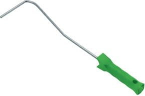 Kleinrollerbügel von Industrial Quality Supplies mit verzinktem Kunststoffgriff, Länge: 400 mm, für Walzen 100 mm, Durchmesser: 6 mm, Farbe: Silber - Bild 1