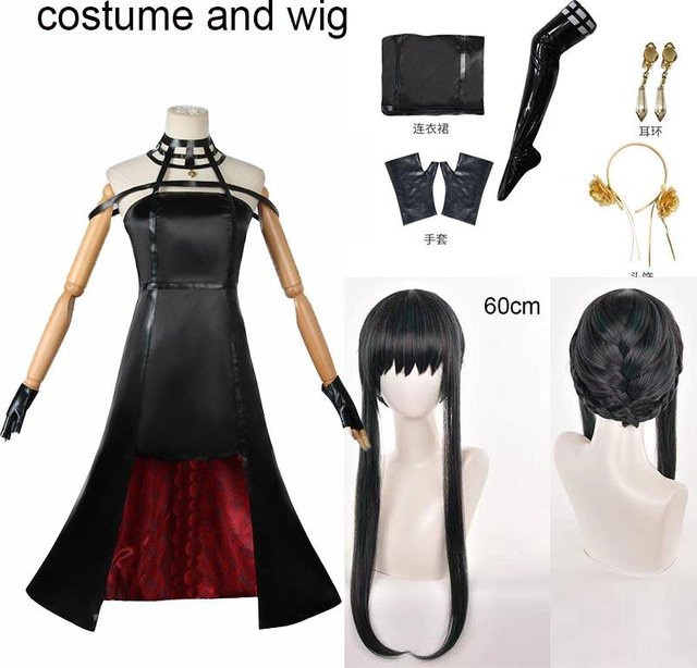 Ohrringe Yor Forger Cosplay, Damen, Schwarz - Bild 1