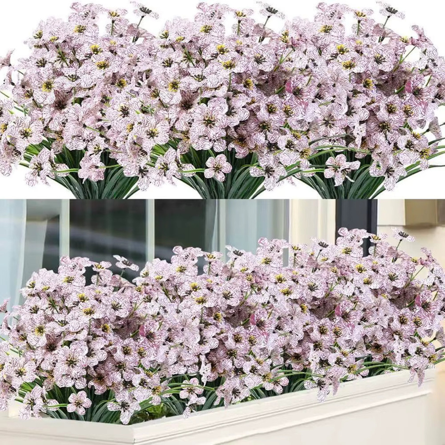 TTCY Künstliches violettes Gras für Hochzeitsfloristik, Dekoration und DIY-Geschenke - Bild 3