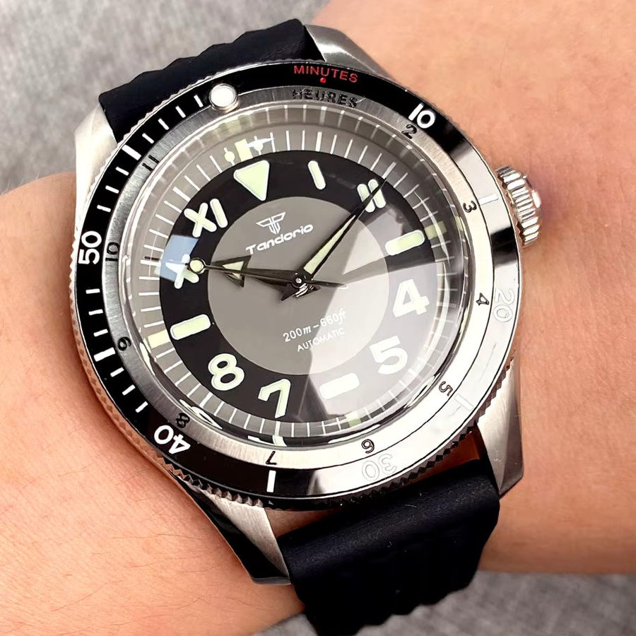 Tandorio Armbanduhr Automatik, Edelstahl, Saphirglas, Silber, Herren - Bild 3