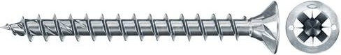 Fischer Power-Fast II CZF Spanplattenschrauben mit Kreuzschlitz Pozidriv, Durchmesser: 3,5 mm, Länge: 30 mm, Stahl galvanisch verzinkt, 200 Stück - Bild 1