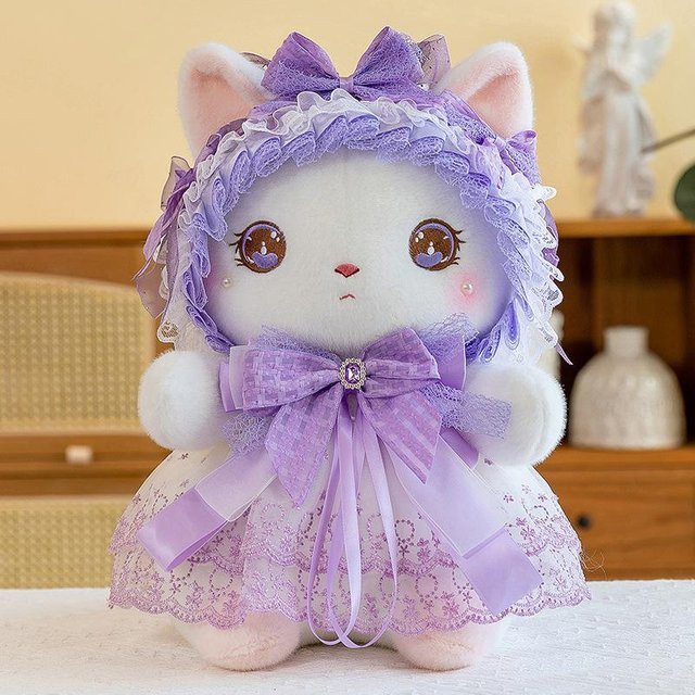Lisa Katze Plüschtier, violett, 25cm - Bild 1