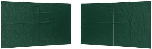 vidaXL Party Zelt Seitenteile 2er Set Grün B: 400 cm, H: 195 cm aus PE und Stahl - Bild 1