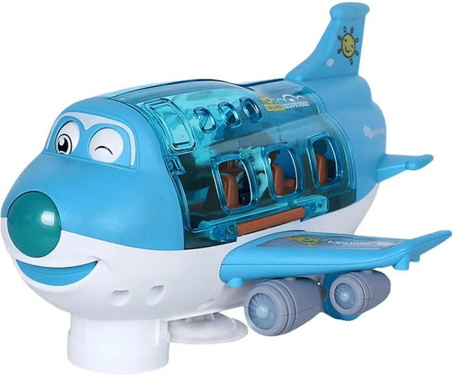 Linyi toy car Drehbares Flugzeugmodell, Spielzeugflugzeug, mit Licht und Musik, ab 3 Jahre - Bild 1