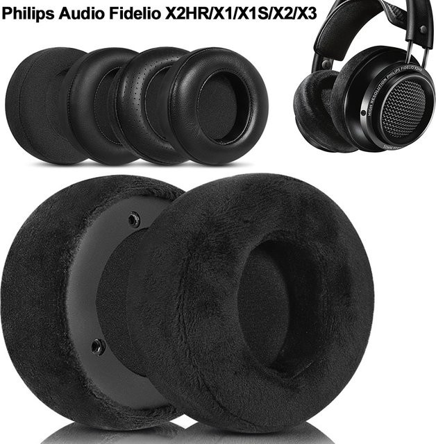 Philips Ersatz-Ohrpolster aus Mesh-Gewebe und Memory-Schaum für Fidelio X2HR, X1, X1S und X3 in Schwarz - Bild 1