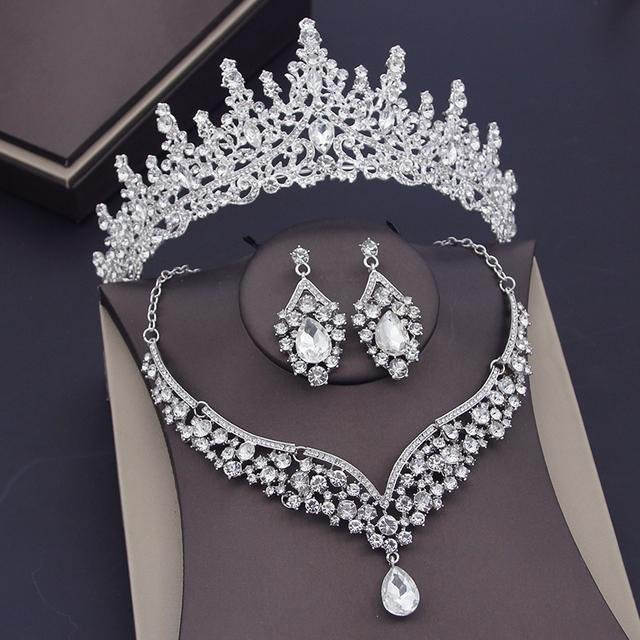 Wucifang Jewelry Schmuck-Set, Grün, Kristall, Zinklegierung, Damen - Bild 1
