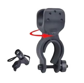 KDULIT Universal Fahrrad Lenkerhalterung für LED Taschenlampen mit 360 Grad Rotation, Schwarz - Bild 3