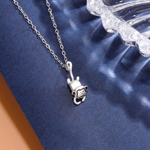 GaGa-Duck Halskette, 925 Silber, Affe, Sternzeichen - Bild 1