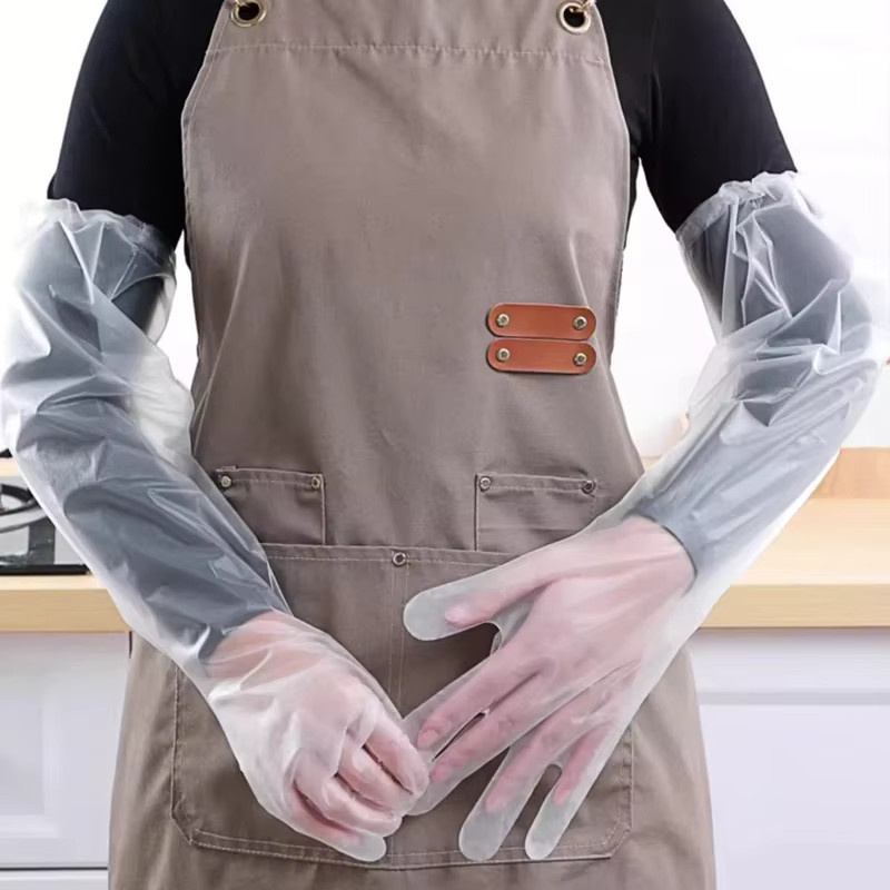 Untior Einweghandschuhe in Lebensmittelqualität transparent wasserdicht und ölfrei - Bild 2