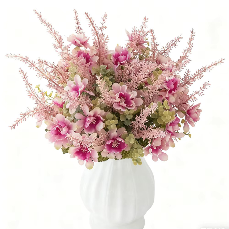 ZQCY Künstliche Chrysanthemen Seidenblumen in Rot und Pink für Hochzeitskränze, Brautstrauß und Tischdekoration - Bild 3
