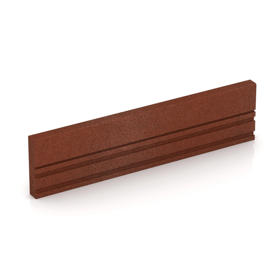 WARCO Gummi-Tiefbord in Ziegelrot, B/T/H: 100 x 5 x 25 cm - Bild 2