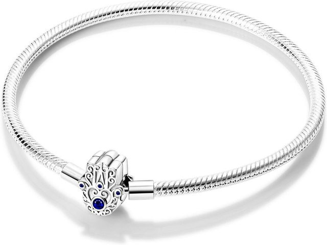 Schlangenkette 925 Silber, Weiß, Perle, Zirkonia, Damen, 20cm - Bild 1