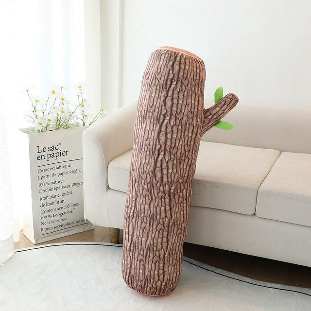 Yiran toy Baumstamm-Holz-Kissen, Plüschtier, 45cm - Bild 1