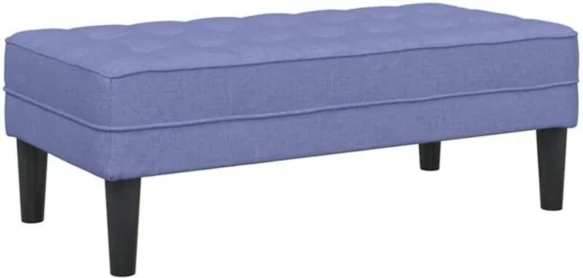 vidaXL Sitzbank aus Stoff in Blau, modern und minimalistisch, B/T/H: 113 x 57 x 39 cm - Bild 1